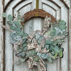 Elegant Green and Brown Wreath